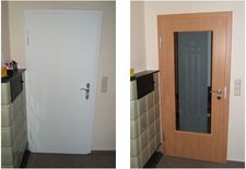Beltéri ajtó korszerűsítés: előtte - utána